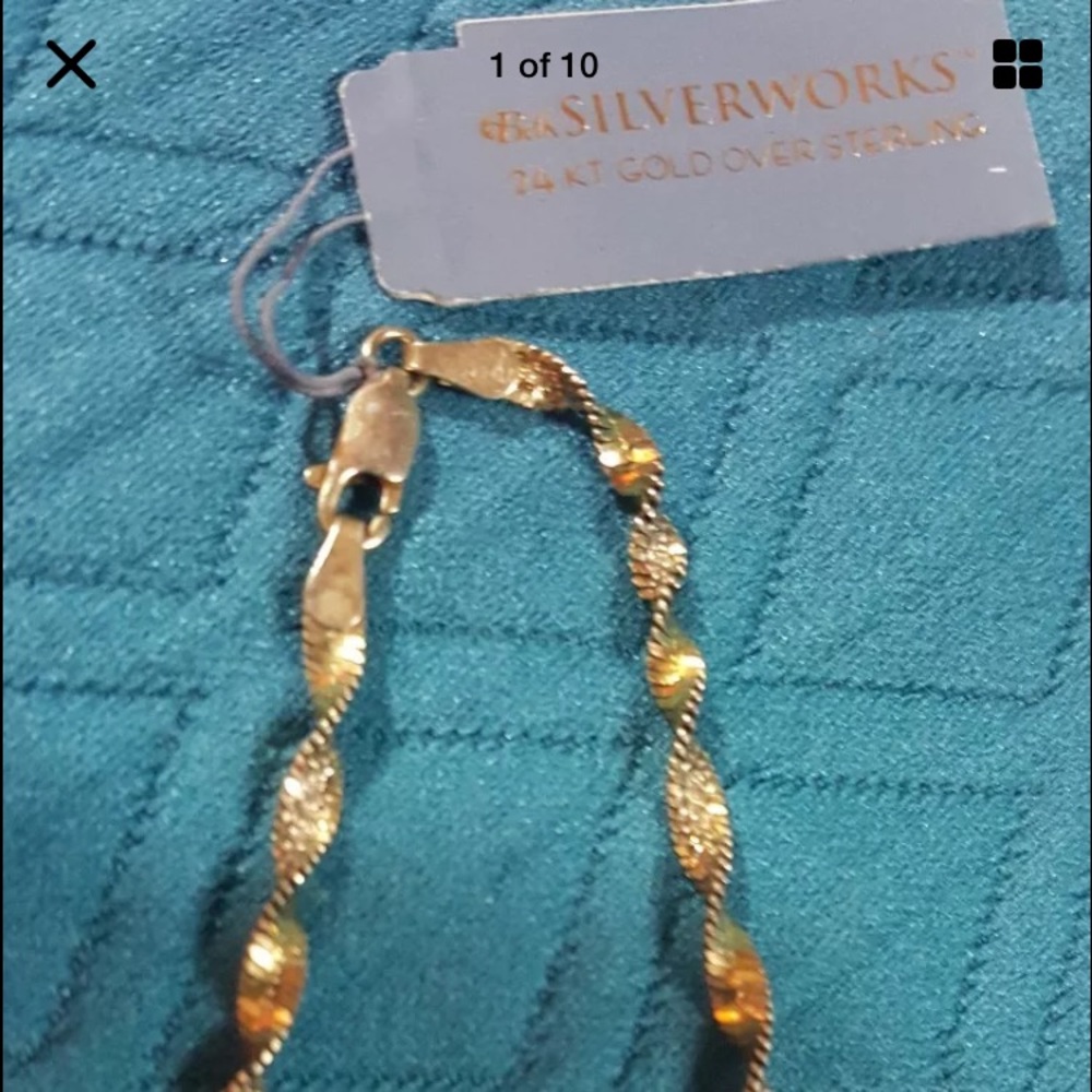14kt Vermeil Gold Twisted Necklace😲 - Picture 2 of 8